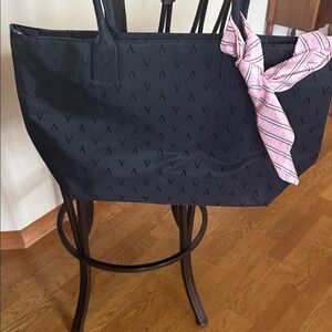 Victoria's Secret Black Tote with Pink Accent
